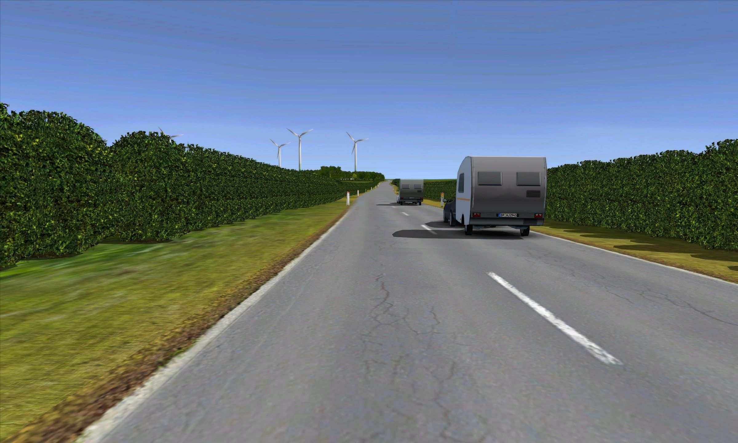 Road practice scene
